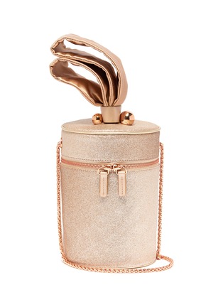 Main View - Click To Enlarge - SOPHIA WEBSTER - 'Bonnie' faux pearl glitter crossbody bucket bag