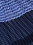  - SACAI - Colourblock pleated mesh panel belted stripe shirt dress
