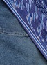Detail View - Click To Enlarge - SACAI - Asymmetric stripe pleated overlay wrap denim skirt