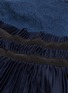 Detail View - Click To Enlarge - SACAI - Asymmetric pleated overlay wrap denim skirt