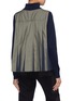 Back View - Click To Enlarge - SACAI - Contrast pleated mesh back wool turtleneck sweater