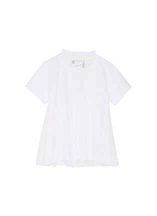 Main View - Click To Enlarge - SACAI - Pleated mesh back kids T-shirt