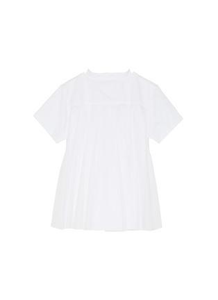 Figure View - Click To Enlarge - SACAI - Pleated mesh back kids T-shirt