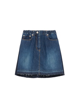 Main View - Click To Enlarge - SACAI - Pleated back kids denim skirt