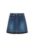 Main View - Click To Enlarge - SACAI - Pleated back kids denim skirt