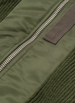  - SACAI - Knit panel patchwork bomber jacket