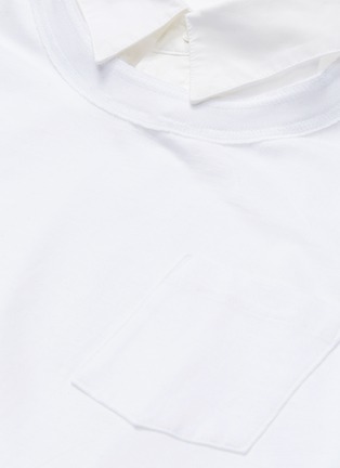  - SACAI - Shirt collar poplin back T-shirt