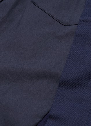  - SACAI - Drawstring outseam panelled shirt