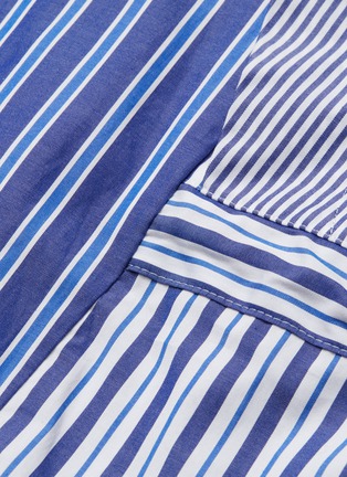  - SACAI - Drawstring outseam panelled stripe shirt