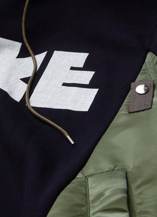  - SACAI - x Nike logo print bomber panel hoodie