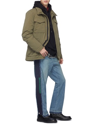 Figure View - Click To Enlarge - SACAI - Colourblock panelled outseam jeans