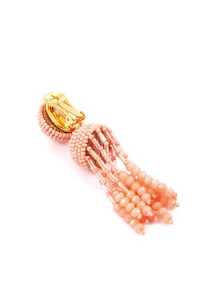 Detail View - Click To Enlarge - OSCAR DE LA RENTA - Bead tassel drop clip earrings