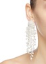 Figure View - Click To Enlarge - OSCAR DE LA RENTA - Pearl cluster drop clip earrings