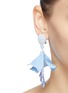 Figure View - Click To Enlarge - OSCAR DE LA RENTA - 'Small Impatiens' petal glass crystal drop clip earrings