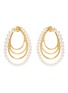 Main View - Click To Enlarge - OSCAR DE LA RENTA - Faux pearl multi hoop earrings