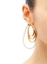 Figure View - Click To Enlarge - OSCAR DE LA RENTA - Faux pearl multi hoop earrings