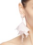 Figure View - Click To Enlarge - OSCAR DE LA RENTA - 'Large Impatiens' petal glass crystal drop clip earrings