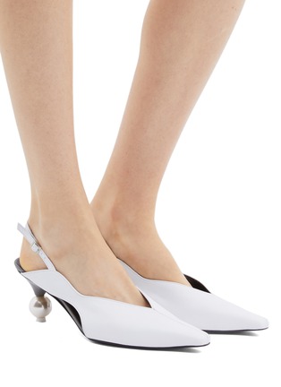 Figure View - Click To Enlarge - YUUL YIE - 'Doreen' faux pearl heel slingback pumps