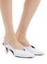 Figure View - Click To Enlarge - YUUL YIE - 'Doreen' faux pearl heel slingback pumps