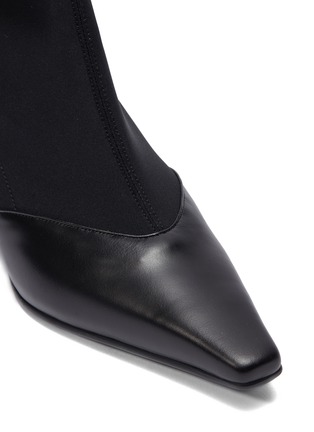 Detail View - Click To Enlarge - YUUL YIE - Geometric heel sock panel leather ankle boots