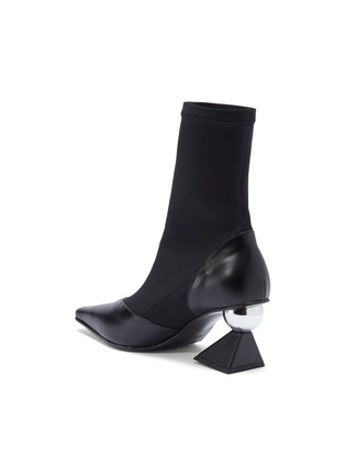  - YUUL YIE - Geometric heel sock panel leather ankle boots