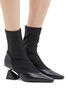 Figure View - Click To Enlarge - YUUL YIE - Geometric heel sock panel leather ankle boots