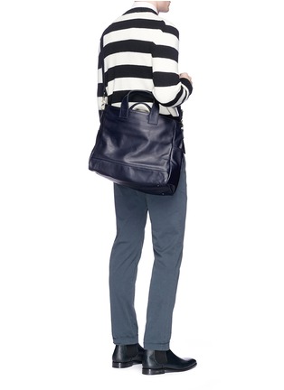 Front View - Click To Enlarge - MEILLEUR AMI PARIS - 'Petit Ami' leather messenger tote bag