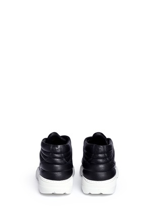 Back View - Click To Enlarge - FILLING PIECES - 'Apache' whipstitch leather mid top sneakers