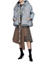Figure View - Click To Enlarge - KHRISJOY - Slogan drawstring hooded sleeveless down puffer jacket