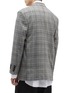 Back View - Click To Enlarge - JUUN.J - Interior strap wool houndstooth check plaid blazer