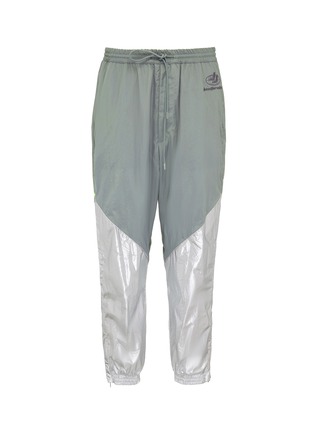 Main View - Click To Enlarge - JUUN.J - Metallic panel colourblock jogging pants