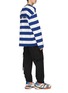 Figure View - Click To Enlarge - JUUN.J - Logo slogan embroidered stripe long sleeve T-shirt