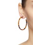 Figure View - Click To Enlarge - KENNETH JAY LANE - Tortoiseshell thin hoop earrings