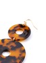 Detail View - Click To Enlarge - KENNETH JAY LANE - Tortoiseshell double circle drop earrings