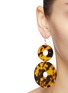 Figure View - Click To Enlarge - KENNETH JAY LANE - Tortoiseshell double circle drop earrings