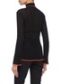 Back View - Click To Enlarge - ELLERY - 'Editore' metallic stripe turtleneck sweater