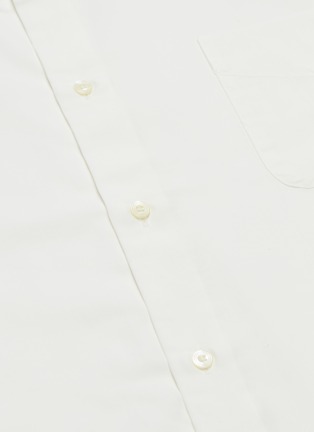  - CAMOSHITA - Patch pocket Mandarin collar cupro-cotton shirt