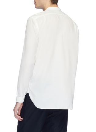 Back View - Click To Enlarge - CAMOSHITA - Patch pocket Mandarin collar cupro-cotton shirt