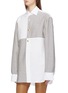 Front View - Click To Enlarge - JW ANDERSON - Stripe panel patchwork unisex shirt