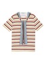 Main View - Click To Enlarge - JW ANDERSON - Sash tie neck stripe unisex T-shirt