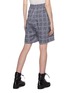 Back View - Click To Enlarge - JW ANDERSON - Windowpane check logo print unisex sweat shorts