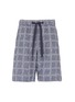 Main View - Click To Enlarge - JW ANDERSON - Windowpane check logo print unisex sweat shorts