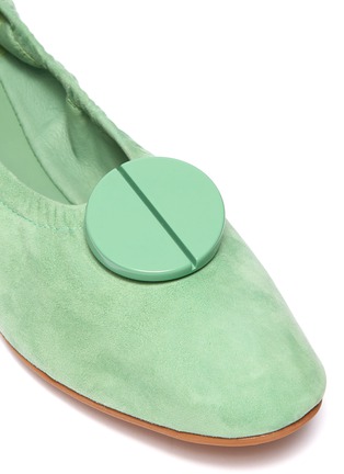 Detail View - Click To Enlarge - MERCEDES CASTILLO - 'Lena' oversized nailhead disc suede ballerina flats