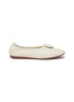 Main View - Click To Enlarge - MERCEDES CASTILLO - 'Lena' oversized nailhead disc ruched leather ballerina flats