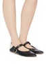 Figure View - Click To Enlarge - MERCEDES CASTILLO - 'Amabel' colourblock leather Mary Jane step-in flats
