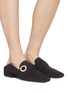 Figure View - Click To Enlarge - MERCEDES CASTILLO - 'Emet' eyelet band suede step-in loafers