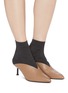 Figure View - Click To Enlarge - MERCEDES CASTILLO - 'Kaelen' sock knit panel leather ankle boots