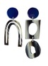 Main View - Click To Enlarge - BIANCA MAVRICK JEWELLERY - Mismatched colourblock geometric drop earrings