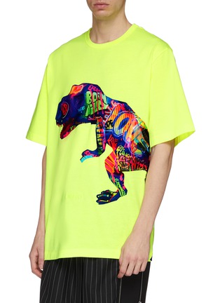 Front View - Click To Enlarge - JUUN.J - Graffiti dinosaur textured print T-shirt