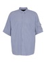 Main View - Click To Enlarge - JUUN.J - Inner zip sleeve stripe short sleeve shirt